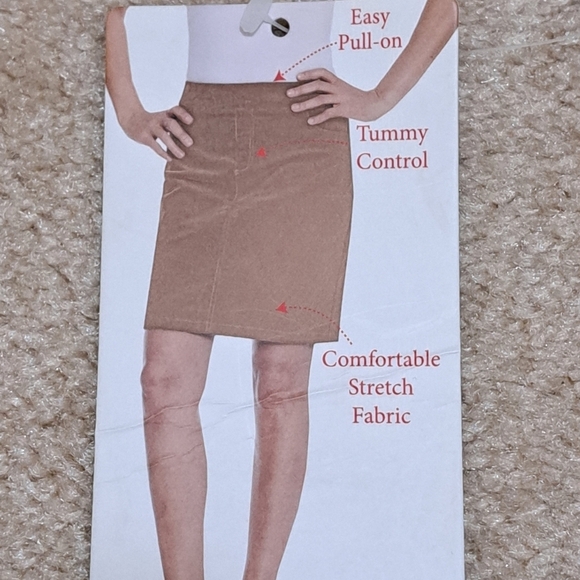 S.C. & Co Corduroy Skirt Womens Size 12 Pull On Cord Mini Skirt Tan Brown NWT - Picture 12 of 13